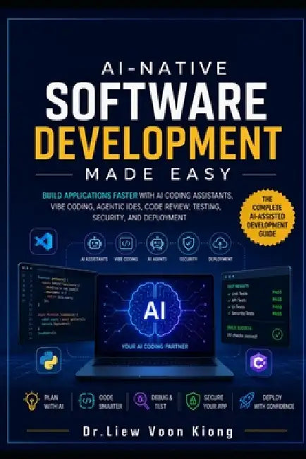 AI-Native Software Development Made Easy: Build Applications Faster with AI Coding Assistants, Vibe Coding, Agentic IDEs, Code Review, Testing, Securi by Voon Kiong Liew