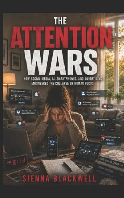 The Attention Wars: How Social Media, AI, Smartphones, And Advertising Engineered the Collapse of Human Focus by Sienna Blackwell