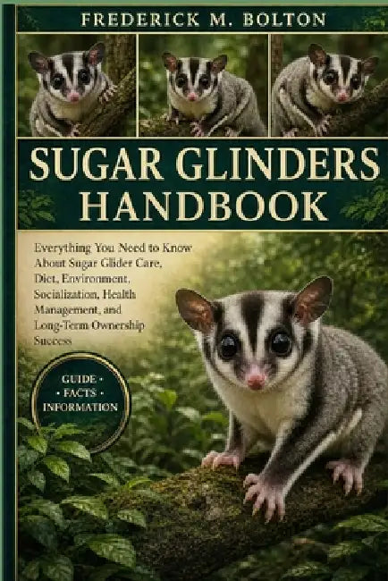 Sugar Glinders Handbook: Everything You Need to Know About Sugar Glider Care, Diet, Environment, Socialization, Health Management, and Long-Term Owner by Frederick M. Bolton