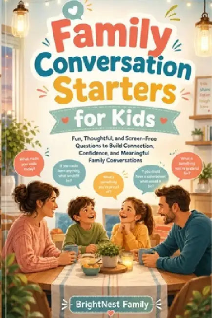 Family Conversation Starters for Kids: Fun, Thoughtful, and Screen-Free Questions to Build Connection, Confidence, and Meaningful Family Conversations by Brightnest Family