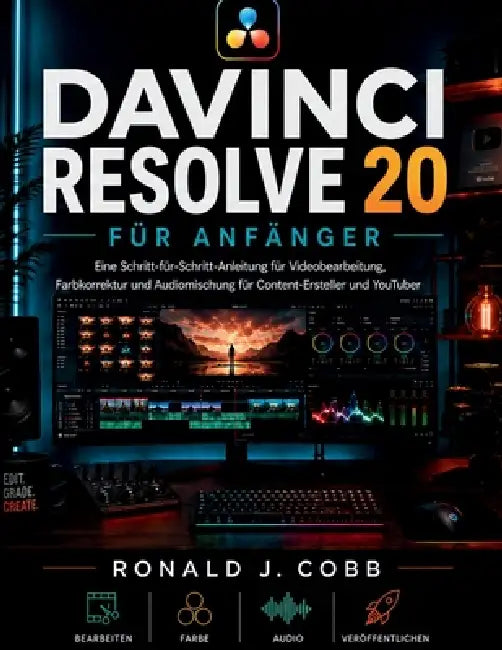 DaVinci Resolve 20 für Anfänger: Eine Schritt-für-Schritt-Anleitung für Videobearbeitung, Farbkorrektur und Audiomischung für Content-Ersteller und Yo by Ronald J. Cobb