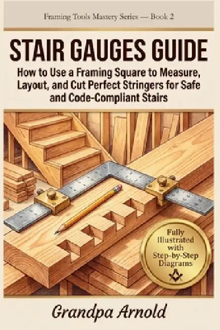 Stair Gauges Guide: How to Use a Framing Square to Measure, Layout, and Cut Perfect Stringers for Safe and Code-Compliant Stairs by Grandpa Arnold