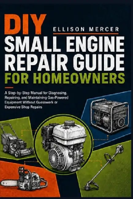 DIY Small Engine Repair Guide for Homeowners: A Step-by-Step Manual for Diagnosing, Repairing, and Maintaining Gas-Powered Equipment Without Guesswork by Ellison Mercer