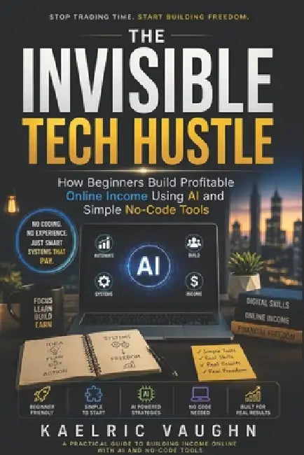 The Invisible Tech Hustle: How Beginners Build Profitable Online Income Using AI and Simple No-Code Tools by Kaelric Vaughn