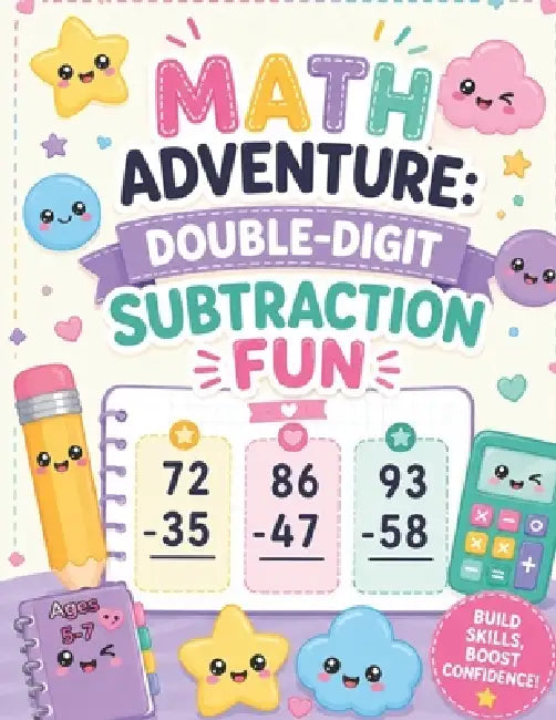 Math Adventure: Double-Digit Subtraction Fun: Engaging Vertical Subtraction Worksheets for Ages 5-7 by Wizi Beaunissant