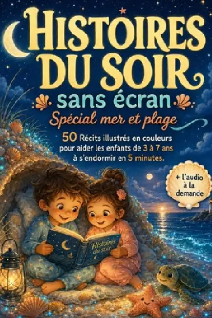 Histoires du soir sans écran - Spécial mer et plage: 50 Récits illustrés en couleurs pour aider les enfants de 3 à 7 ans à s'endormir en 5 minutes. + by Amélie Création