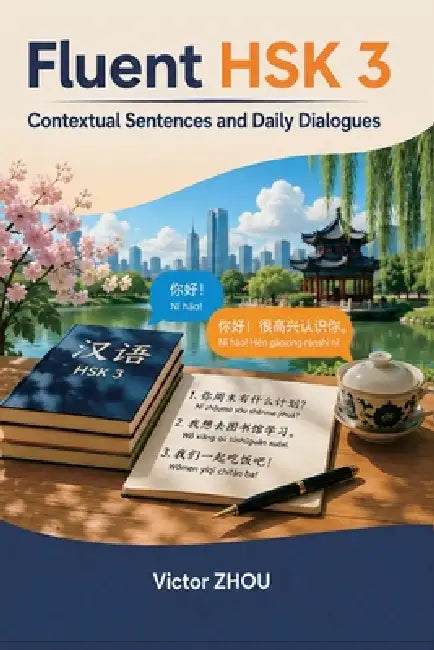 Fluent HSK 3: Contextual Sentences and Daily Dialogues by Victor Zhou
