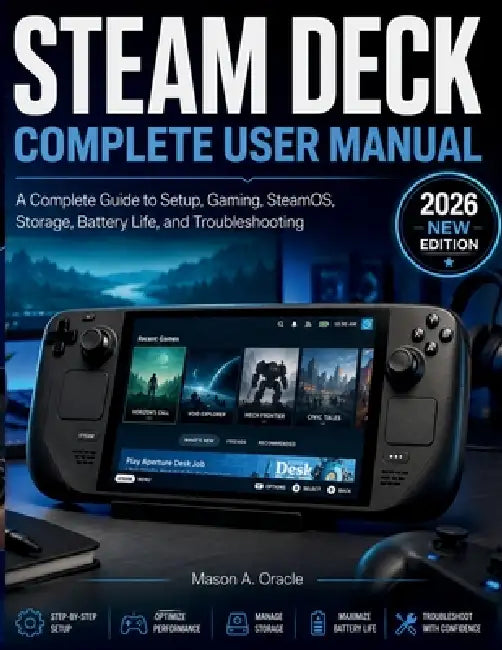 Steam Deck Complete User Manual: A Complete Guide to Setup, Gaming, SteamOS, Storage, Battery Life, and Troubleshooting by Mason A. Oracle