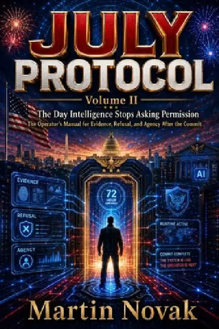 JULY PROTOCOL. The Day Intelligence Stops Asking Permission: Volume II. The Operator's Manual for Evidence, Refusal, and Agency After the Commit by Martin Novak