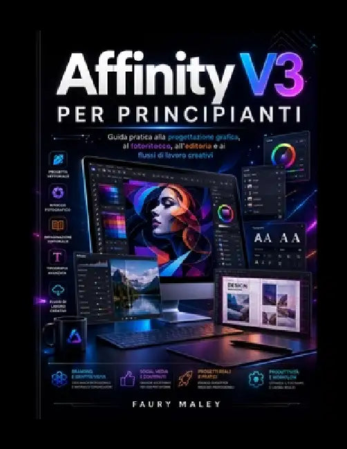 Affinity V3 per principianti: Guida pratica alla progettazione grafica, al fotoritocco, all'editoria e ai flussi di lavoro creativi by Faury Maley