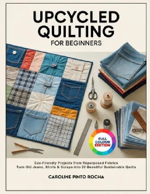 Upcycled Quilting for Beginners: Eco-Friendly Projects from Repurposed Fabrics Turn Old Jeans, Shirts & Scraps into 20 Beautiful Sustainable Quilts by Caroline Pinto Rocha