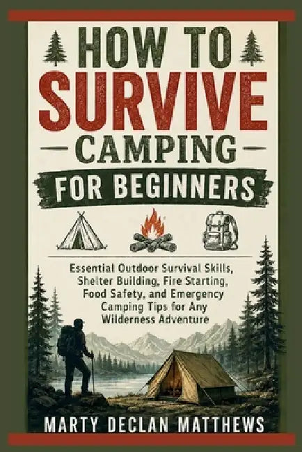 HOW TO SURVIVE CAMPING for BEGINNERS: Essential Outdoor Survival Skills, Shelter Building, Fire Starting, Food Safety, and Emergency Camping Tips for by Marty Declan Matthews