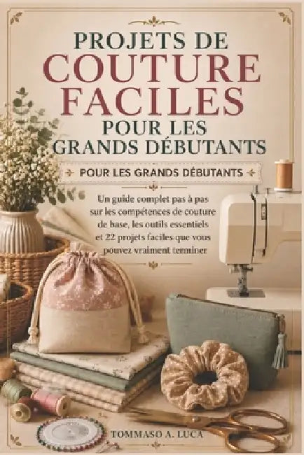 Projets de Couture Faciles Pour Les Grands Débutants: Un guide complet pas à pas sur les compétences de couture de base, les outils essentiels et 22 p by Tommaso A. Luca
