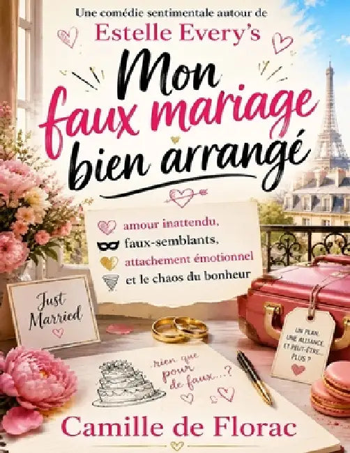 Une comédie sentimentale autour de Estelle Every's Mon faux mariage bien arrangé: amour inattendu, faux-semblants, attachement émotionnel et le chaos by Camille de Florac