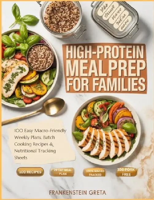 High-Protein Meal Prep For Families: 100 Easy Macro-Friendly Weekly Plans, Batch Cooking Recipes & Nutritional Tracking Sheets by Frankenstein Greta