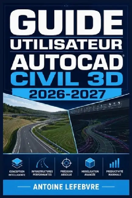 Guide Utilisateur AutoCAD Civil 3D 2026 2027: Un manuel de parcours structuré et détaillé pour une utilisation quotidienne et un succès à long terme. by Antoine Lefebvre