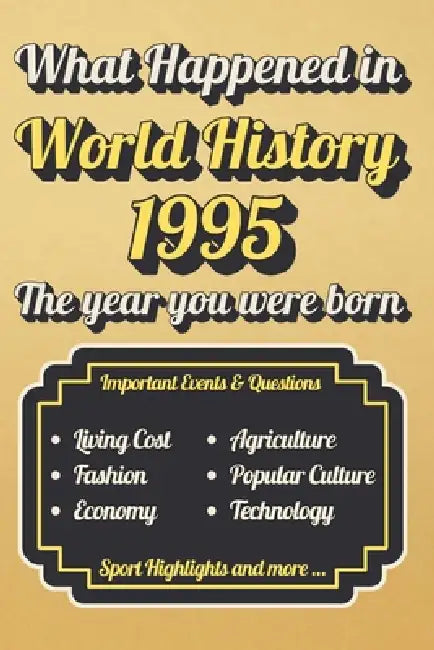 What Happened in World History 1995 The Year You Were Born: Back in 1995, Major Events, Culture, Technology, Economy, Sports & Cost of Living by Curious Chrony