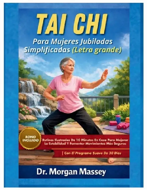 TAI CHI PARA MUJERES JUBILADAS SIMPLIFICADAS (Letra grande): Rutinas Ilustradas De 10 Minutos En Casa Para Mejorar La Estabilidad Y Fomentar Movimient by Morgan Massey