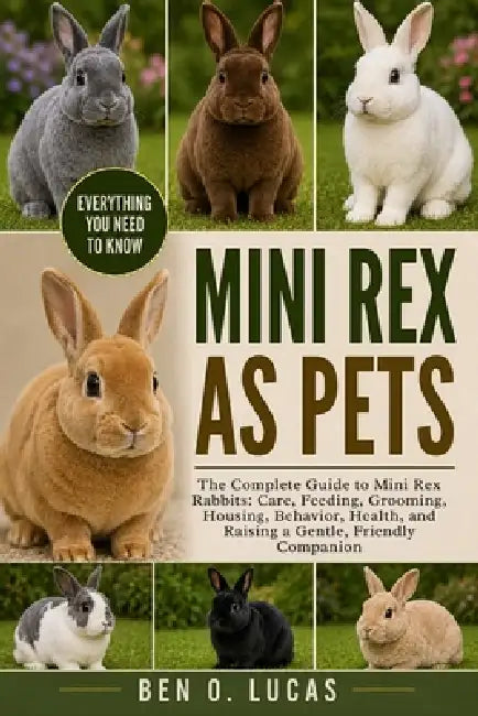 Mini Rex as Pets: The Complete Guide to Mini Rex Rabbits: Care, Feeding, Grooming, Housing, Behavior, Health, and Raising a Gentle, Friendly Companion by Ben O. Lucas