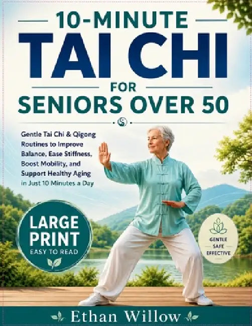 10-Minute Tai CHI for Seniors Over 50: Gentle Tai Chi & Qigong Routines to Improve Balance, Ease Stiffness, Boost Mobility, and Support Healthy Aging by Ethan Willow
