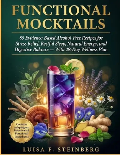 Functional Mocktails: 85 Evidence-Based Alcohol-Free Recipes for Stress Relief, Restful Sleep, Natural Energy, and Digestive Balance With 28-Day Welln by Luisa F. Steinberg