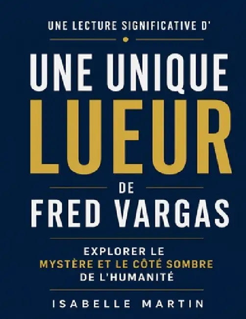 Une lecture significative d'Une unique lueur de Fred Vargas: Explorer le mystère et le côté sombre de l'humanité by Isabelle Martin