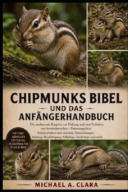 Chipmunks Bibel Und Anfängerhandbuch: Der umfassende Ratgeber zur Haltung und zum Verhalten von Streifenhörnchen - Fütterungspläne, Sozialverhalten un by Michael A. Clara
