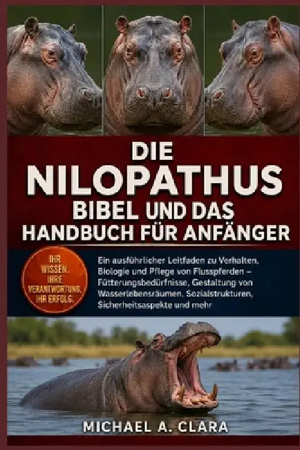 Die Nilopathusbibel Und Das Handbuch Für Anfänger: Ein ausführlicher Leitfaden zu Verhalten, Biologie und Pflege von Flusspferden - Fütterungsbedürfni by Michael A. Clara