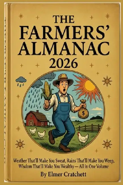 The Farmers' Almanac 2026: Weather That'll Make You Sweat, Rains That'll Make You Weep, Wisdom That'll Make You Wealthy - All in One Volume by Elmer Cratchett