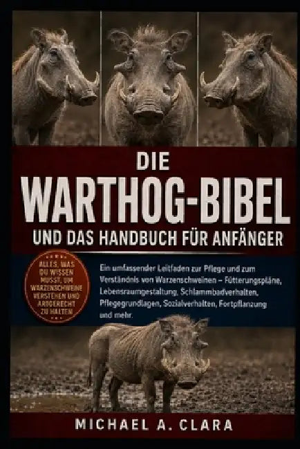 Die Warthog-Bibel Und Das Handbuch Für Anfänger: Ein umfassender Leitfaden zur Pflege und zum Verständnis von Warzenschweinen - Fütterungspläne, Leben by Michael A. Clara