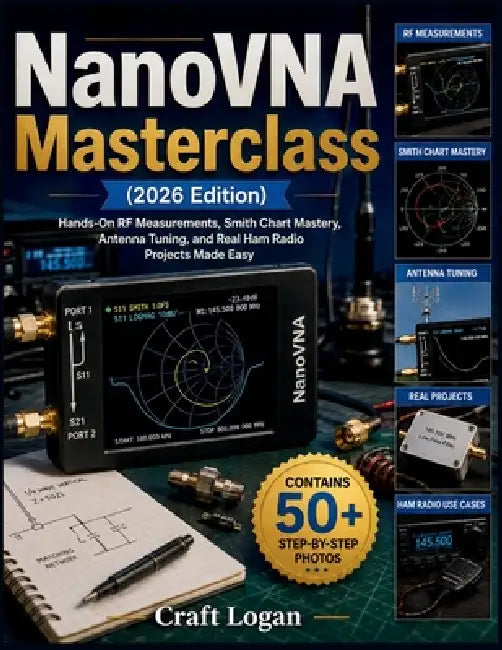 NanoVNA Masterclass (2026 Edition): Hands-On RF Measurements, Smith Chart Mastery, Antenna Tuning, and Real Ham Radio Projects Made Easy by Craft Logan