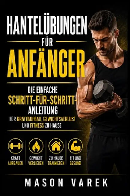 Hantelübungen für Anfänger: Die einfache Schritt-für-Schritt-Anleitung für Kraftaufbau, Gewichtsverlust und Fitness zu Hause by Mason Varek