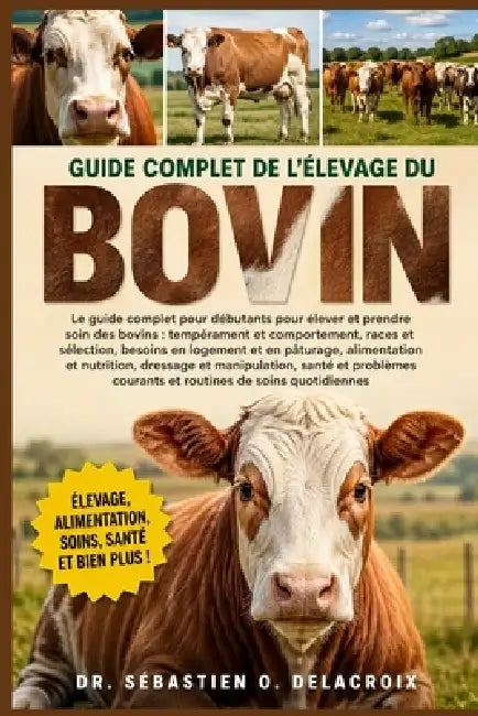 Guide Complet de l'Élevage Du Bovin: Le guide complet pour débutants pour élever et prendre soin des bovins: tempérament et comportement.....santé et by Sébastien O. Delacroix