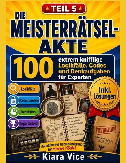 Die Meisterrätsel Akte: 100 extrem knifflige Logikfälle by Kiara Vice