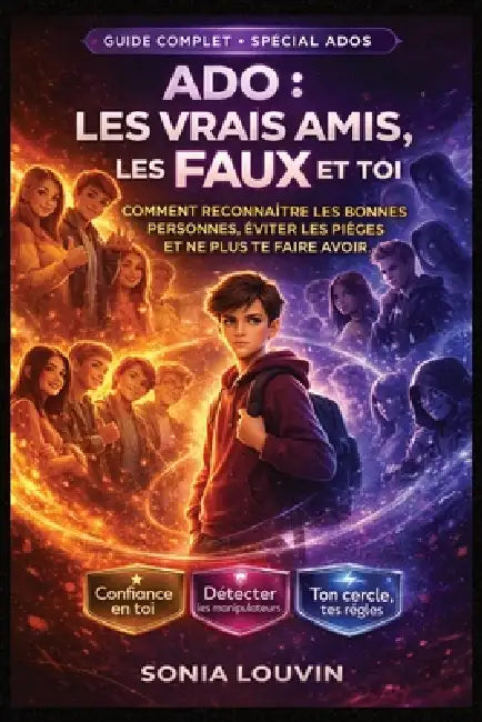 ADO: LES VRAIS AMIS, LES FAUX ET TOI - COMMENT RECONNAÎTRE LES BONNES PERSONNES, ÉVITER LES PIÈGES ET NE PLUS TE FAIRE AVOIR: Amitié, faux amis, relat by Sonia Louvin
