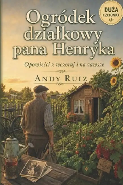 Ogródek dzialkowy pana Henryka: Powieśc dużą czcionką dla seniorów Krótkie rozdzialy i prosty język Ciepla historia o r by Andy Ruiz