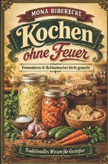 Kochen ohne Feuer: Die uralte Kunst des Fermentierens für moderne Hobbyköche - Sauerkraut, Kimchi, Tempeh & Co. ganz einfach haltbar machen by Mona Biberecke