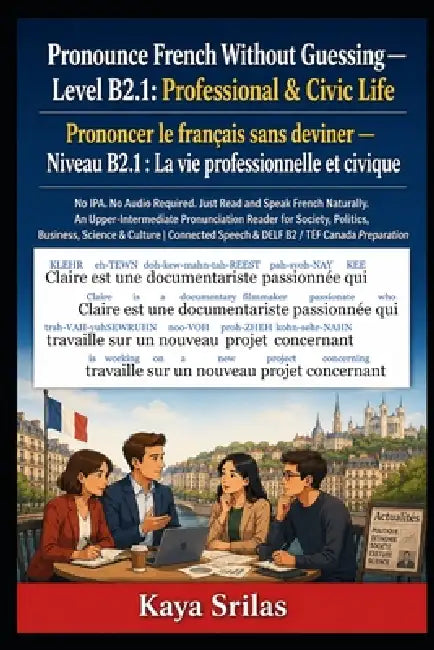Pronounce French Without Guessing - Level B2.1: Professional & Civic Life / Prononcer le français sans deviner: No IPA. No Audio Required. Just Read a by Kaya Srilas