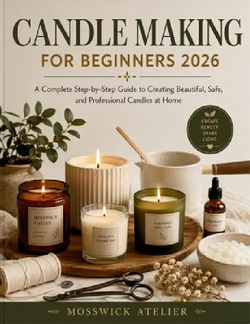 Candle Making for Beginners 2026: A Complete Step-by-Step Guide to Creating Beautiful, Safe, and Professional Candles at Home by Mosswick Atelier