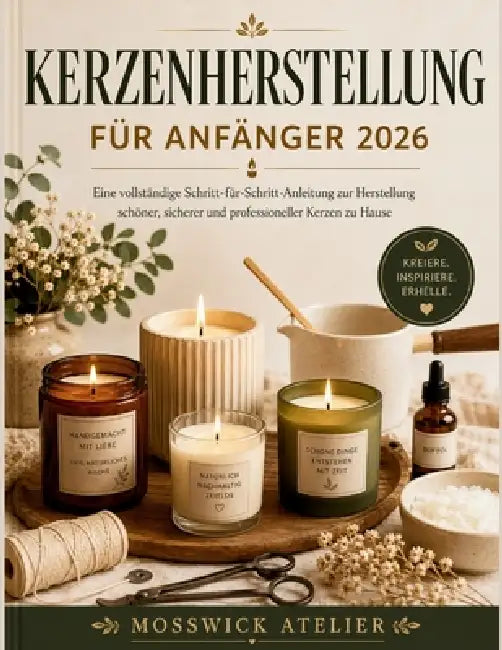 Kerzenherstellung Für Anfänger 2026: Eine vollständige Schritt-für-Schritt-Anleitung zur Herstellung schöner, sicherer und professioneller Kerzen zu H by Mosswick Atelier