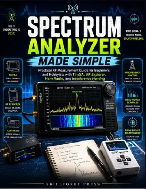Spectrum Analyzer Made Simple: Practical RF Measurement Guide for Beginners and Hobbyists with TinySA, RF Explorer, Ham Radio, and Interference Huntin by Skillforge Press