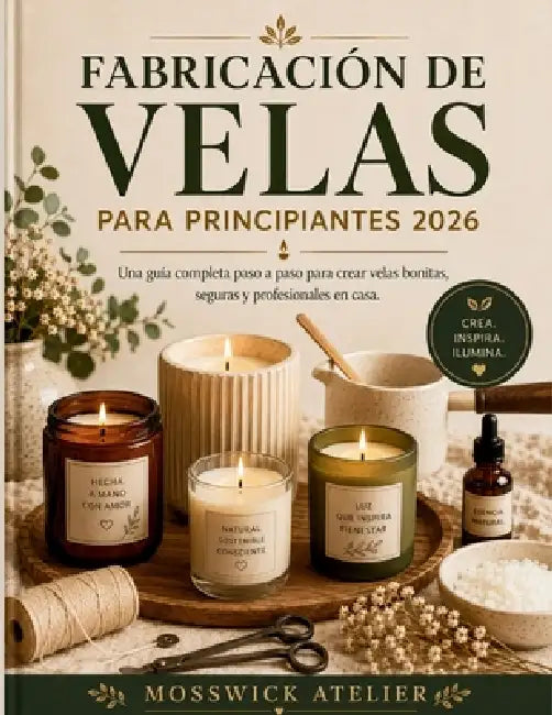 Fabricación de Velas Para Principiantes 2026: Una guía completa paso a paso para crear velas bonitas, seguras y profesionales en casa. by Mosswick Atelier