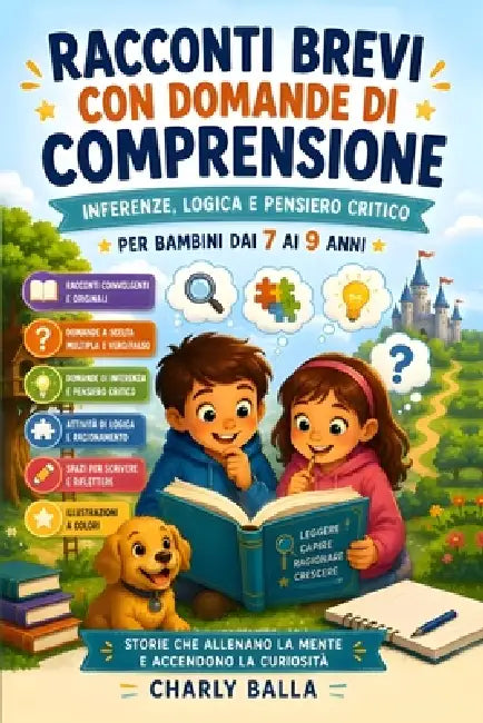 Racconti Brevi con Domande di Comprensione: Inferenze, Logica e Pensiero Critico per Bambini 7-9 anni by Charly Balla