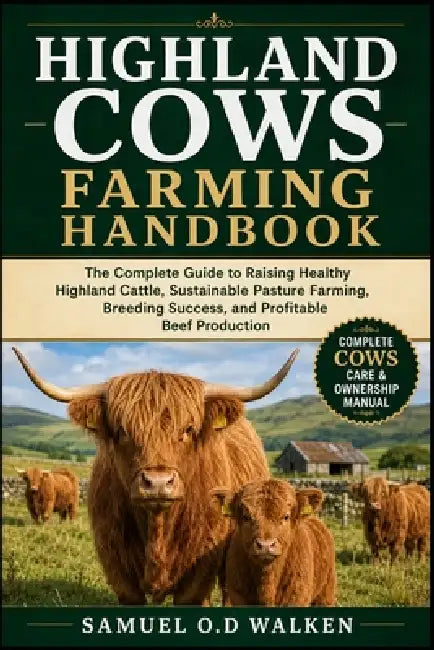 Highland Cows Farming Handbook: The Complete Guide to Raising Healthy Highland Cattle, Sustainable Pasture Farming, Breeding Success, and Profitable B by Samuel O. D. Walken