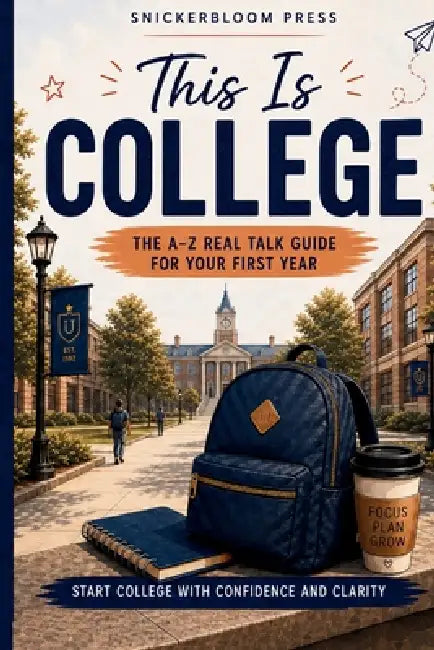 This is College: An A-Z Real Talk Guide for Your First Year: For College Freshmen and Graduating High School Seniors with Adulting Tips, Budgeting Bas by Snickerbloom Press