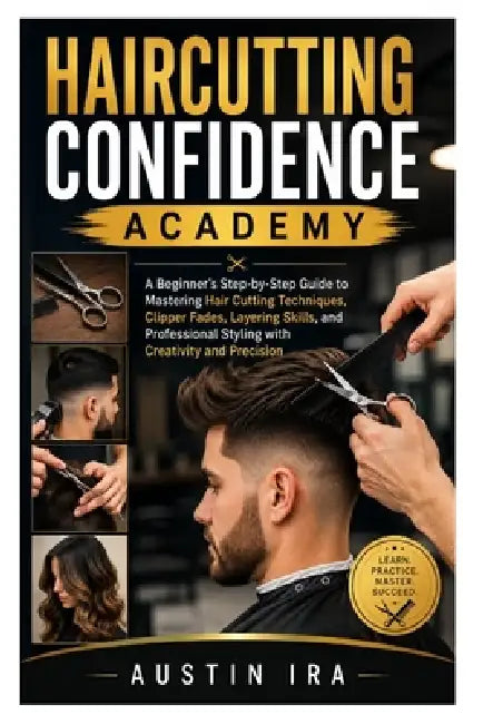 Haircutting Confidence Academy: A Beginner's Step-by-Step Guide to Mastering Hair Cutting Techniques, Clipper Fades, Layering Skills, and Professional by Austin Ira