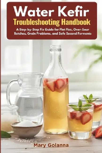 Water Kefir Troubleshooting Handbook: A Step-by-Step Fix Guide for Flat Fizz, Over-Sour Batches, Grain Problems, and Safe Second Ferments by Mary Golanna