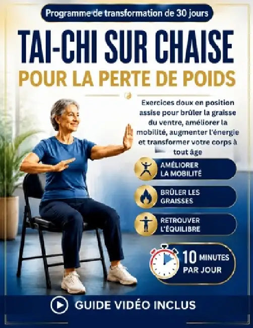 Tai-CHI Sur Chaise Pour La Perte de Poids: Exercices doux en position assise pour brûler la graisse du ventre, améliorer la mobilité, augmenter l'éner by George D. Hines