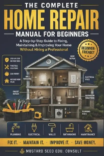 The Complete Home Repair Manual for Beginners: A Step-by-Step Guide to Fixing, Maintaining & Improving Your Home Without Hiring a Professional by Mustard Seed Edu Consult