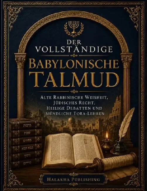 Der Vollständige Babylonische Talmud: Alte rabbinische Weisheit, jüdisches Recht, heilige Debatten und mündliche Tora-Lehren by Halakha Publishing